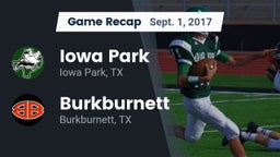 Recap: Iowa Park  vs. Burkburnett  2017