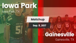 Matchup: Iowa Park High vs. Gainesville  2017