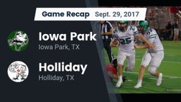 Recap: Iowa Park  vs. Holliday  2017