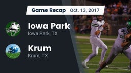 Recap: Iowa Park  vs. Krum  2017