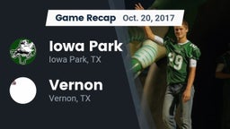 Recap: Iowa Park  vs. Vernon  2017