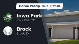 Recap: Iowa Park  vs. Brock  2018