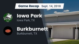 Recap: Iowa Park  vs. Burkburnett  2018