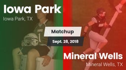 Matchup: Iowa Park High vs. Mineral Wells  2018