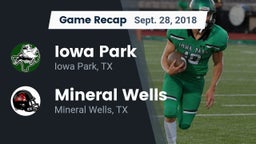 Recap: Iowa Park  vs. Mineral Wells  2018