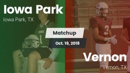 Matchup: Iowa Park High vs. Vernon  2018
