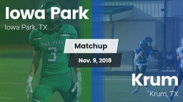 Matchup: Iowa Park High vs. Krum  2018