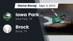 Recap: Iowa Park  vs. Brock  2019
