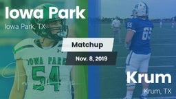 Matchup: Iowa Park High vs. Krum  2019