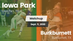 Matchup: Iowa Park High vs. Burkburnett  2020