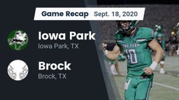 Recap: Iowa Park  vs. Brock  2020