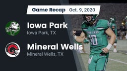 Recap: Iowa Park  vs. Mineral Wells  2020