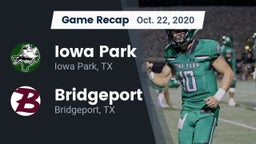 Recap: Iowa Park  vs. Bridgeport  2020