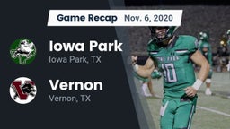 Recap: Iowa Park  vs. Vernon  2020