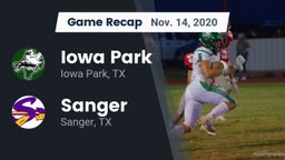 Recap: Iowa Park  vs. Sanger  2020