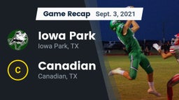 Recap: Iowa Park  vs. Canadian  2021