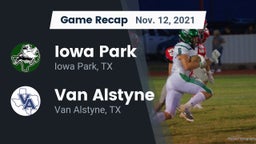 Recap: Iowa Park  vs. Van Alstyne  2021