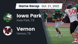 Recap: Iowa Park  vs. Vernon  2022