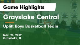Grayslake Central  vs Uplift Boys Basketball Team Game Highlights - Nov. 26, 2019