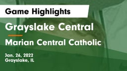 Grayslake Central  vs Marian Central Catholic  Game Highlights - Jan. 26, 2022