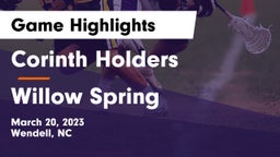 Corinth Holders  vs  Willow Spring  Game Highlights - March 20, 2023