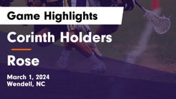 Corinth Holders  vs Rose  Game Highlights - March 1, 2024