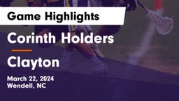Corinth Holders  vs Clayton  Game Highlights - March 22, 2024