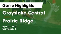 Grayslake Central  vs Prairie Ridge Game Highlights - April 22, 2022