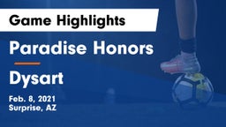 Paradise Honors  vs Dysart  Game Highlights - Feb. 8, 2021
