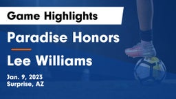 Paradise Honors  vs Lee Williams  Game Highlights - Jan. 9, 2023