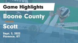 Boone County  vs Scott  Game Highlights - Sept. 3, 2022
