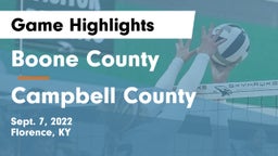 Boone County  vs Campbell County  Game Highlights - Sept. 7, 2022