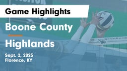 Boone County  vs Highlands  Game Highlights - Sept. 2, 2023