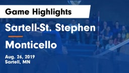 Sartell-St. Stephen  vs Monticello  Game Highlights - Aug. 26, 2019