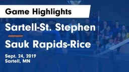Sartell-St. Stephen  vs Sauk Rapids-Rice  Game Highlights - Sept. 24, 2019