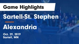 Sartell-St. Stephen  vs Alexandria  Game Highlights - Oct. 29, 2019