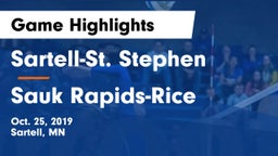 Sartell-St. Stephen  vs Sauk Rapids-Rice  Game Highlights - Oct. 25, 2019