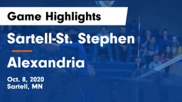 Sartell-St. Stephen  vs Alexandria  Game Highlights - Oct. 8, 2020