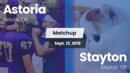 Matchup: Astoria  vs. Stayton  2019