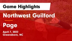 Northwest Guilford  vs Page Game Highlights - April 7, 2022