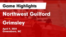 Northwest Guilford  vs Grimsley Game Highlights - April 9, 2024