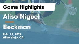Aliso Niguel  vs Beckman  Game Highlights - Feb. 21, 2023