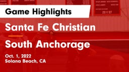 Santa Fe Christian  vs South Anchorage  Game Highlights - Oct. 1, 2022