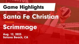 Santa Fe Christian  vs Scrimmage Game Highlights - Aug. 12, 2023