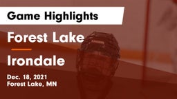 Forest Lake  vs Irondale  Game Highlights - Dec. 18, 2021