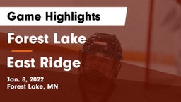Forest Lake  vs East Ridge  Game Highlights - Jan. 8, 2022