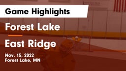 Forest Lake  vs East Ridge  Game Highlights - Nov. 15, 2022