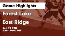 Forest Lake  vs East Ridge  Game Highlights - Dec. 20, 2022
