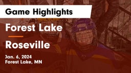 Forest Lake  vs Roseville  Game Highlights - Jan. 6, 2024