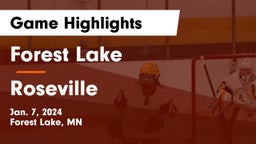 Forest Lake  vs Roseville  Game Highlights - Jan. 7, 2024